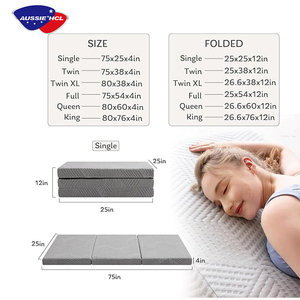 Cao Cấp Bán Buôn Giường Có Thể Gập Lại Nệm Đồ Nội Thất Nhà Trong Một Hộp Đôi Vua Kích Thước Duy Nhất Latex Gel Bộ Nhớ Bọt Nệm Tooper - Product Image 2