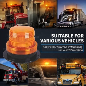 10-110V Tow Truck Yellow Magnetic Flashing Rotating Beacon Led Tractor 12v <b>Strobe</b> <b>Light</b> Amber Flashing <b>Light</b> - Product Image 6