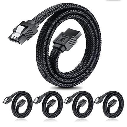 High Speed SATA III Cable 6Gbps With Locking Latch Nylon Braided for HDD SSD CD ROM Tin Plated Copper Sata 3.0