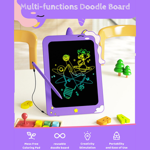 Tablette d'écriture LCD écologique pour enfants, 8,5 pouces, avec cordon, pour dessin et gribouillage, couleur violette - Product Image 5
