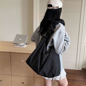 Sac à bandoulière portable en nylon couleur unie style coréen pour femme, sac à main quotidien, sac de voyage, sac fourre-tout pour le week-end, été automne - Product Image 2