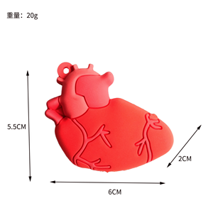 Thiết kế tối giản hình trái tim PVC cao su Keychain quảng <span class=keywords><strong>c</strong></span>áo mở chai và Ampoule Cutter phụ kiện - Product Image 1