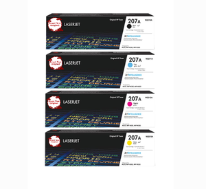 Cartucho de Tóner de Color W2210A W2211A W2212A W2213A 207A para <span class=keywords><strong>Pro</strong></span> M255dw M255nw <span class=keywords><strong>MFP</strong></span> <span class=keywords><strong>M282nw</strong></span> M283fdw M283cdw, Paquete de 4, Capacidad Completa 1350 - Product Image 1