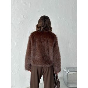 Abrigos Largos de Piel Sintética de Visón Estampados para Mujer Topshow, Ropa Tejida al por Mayor - Product Image 5