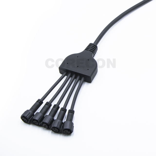 2pin M10 Y Type Waterproof  Connector Cable  Y Splitter Cable for LED Light 2-Core Waterproof Connect Joint Cable  Wire Splitter