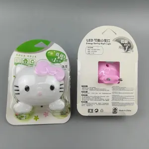 W085 Nhà cung cấp của dễ thương mèo Tường Đèn ngủ có thể sạc lại đêm đèn cạnh giường ngủ dẫn ánh sáng ban đêm - Product Image 5