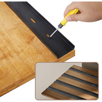 Support en acier profilé en C pour meubles, renfort dissimulé pour plateau de table en bois massif, épaississeur robuste pour le travail du bois DIY