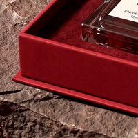 Scatola Regalo di Lusso Personalizzata Rossa per Colonia e Profumo, Scatola Magnetica con Confezione in Carta per Fragranze