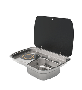 Cuisinière à induction RV Yacht avec couvercle <span class=keywords><strong>et</strong></span> évier, cuisinière à <span class=keywords><strong>gaz</strong></span> en acier inoxydable <span class=keywords><strong>pour</strong></span> caravane <span class=keywords><strong>et</strong></span> <span class=keywords><strong>camping</strong></span>-<span class=keywords><strong>car</strong></span> - Product Image 1