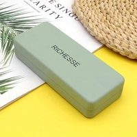 Étui à lunettes rectangulaire en métal imprimé, avec doublure en cuir PU, pour le rangement de grandes lunettes – Vente chaude directe usine