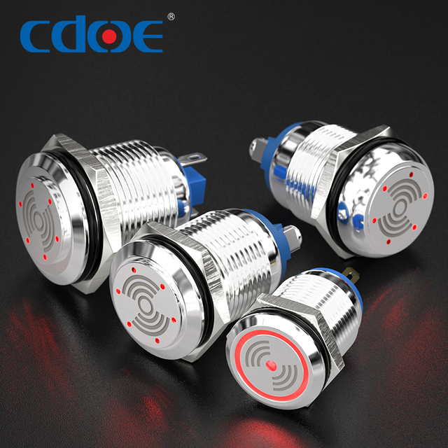Metal Buzzer 16mm 19mm 22mm Ip40 Ip65 Flashing Sound signal Buzzer Metal Stainless Steel Buzzer