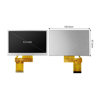 Modul Layar Warna TFT LCD IPS 4,3 Inci Resolusi 480x272 dengan Layar Sentuh Resistif dan Antarmuka RGB