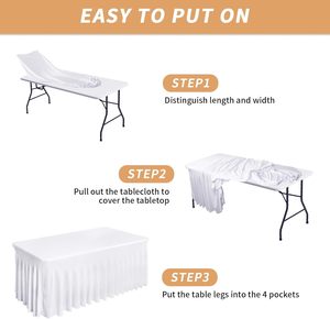 Wholesale <b>Cheap</b> Woven Polyester Rectangular Custom White Party Wedding <b>Tablecloth</b> Waterproof Eco-Friendly for Events - Product Image 2