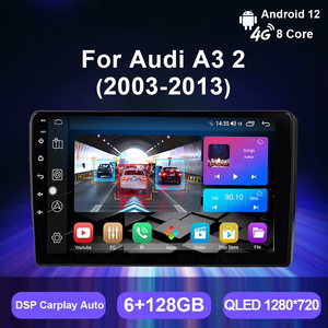 Unità di Navigazione Android per Auto Tutto-in-Uno con WIFI, Bluetooth e GPS Compatibile con <span class=keywords><strong>Audi</strong></span> <span class=keywords><strong>A3</strong></span> 2003-2013 - Product Image 2
