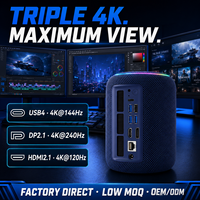 Hepsi Bir Arada Mini Masaüstü Bilgisayar Dahili Hoparlörler CPU DDR5 NVMe Düşük Gürültülü Kompakt Ofis İş İstasyonu Bilgisayarı WiFi 6 LAN