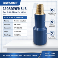 Переходник BHA Drillsoltek для нефтепромыслового оборудования с регулируемым корпусом 6-5/8 и соединением NC50 Pin