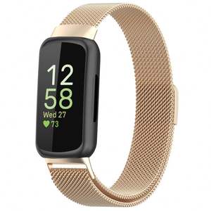 Bracelet en acier inoxydable Milanese Loop pour montre intelligente Fitbit <span class=keywords><strong>Inspire3</strong></span>, accessoires en métal magnétique, bracelet de montre - Product Image 3