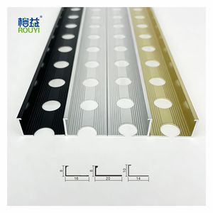 <span class=keywords><strong>RONGYI</strong></span> Profilés d'angle en aluminium personnalisables pour appartement, profilés de transition en métal pour carrelage, profilés d'angle modernes en aluminium pour carrelage - Product Image 1