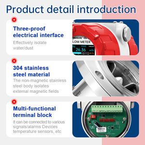 Цветной турбинный расходомер с дисплеем температуры для воды, масла, топлива, дизеля, бензина, с импульсным выходом, из нержавеющей стали - Product Image 5