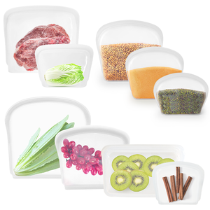 Cao Cấp Silicone Tái Sử Dụng Thực Phẩm Lưu Trữ Túi Đa Sử Dụng Thực Phẩm Lưu Trữ Túi Du Lịch Container - Product Image 1