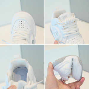 รองเท้ากีฬาเด็กฤดูใบไม้ผลิและฤดูใบไม้ร่วง รองเท้าทรง Dad Shoes สำหรับเด็กผู้ชาย รองเท้าสีขาวสำหรับเด็กผู้หญิง พื้นรองเท้านุ่ม น้ำหนักเบา เหมาะสำหรับเด็กเล็ก สวมใส่สบายทุกโอกาส - Product Image 3