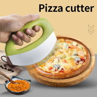 Pemotong Pizza Baja Anti Karat dengan Pisau Tajam, Gagang PP Ramah Lingkungan, Warna Kuning, Dilengkapi Pelindung dan Kotak Warna, Produk Terbaru 2024