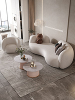 Sofá perezoso minimalista nórdico de lana de cordero moderno ATUNUS, silla de tela Boucle blanca crema, silla de salón de lana de cordero, sofá individual