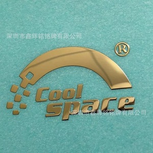 Autocollant logo 3D métallique doré creux sur mesure avec support auto-adhésif, plaque décorative OEM Shenzhen - Product Image 3
