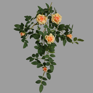 Guirlande de roses artificielles en soie et plastique, avec lierre, pour mariage, Saint-Valentin, décoration murale ou de tuyaux, longue durée - Product Image 6