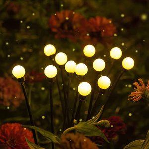 Lampes solaires <span class=keywords><strong>de</strong></span> jardin à 6 LED, indice IP65, étanches, effet luciole, <span class=keywords><strong>lumière</strong></span> blanc chaud doux, à intensité variable, pour l'éclairage <span class=keywords><strong>de</strong></span> <span class=keywords><strong>Noël</strong></span> - Product Image 6