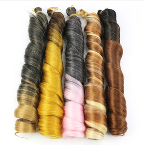 Mira pack 6X Extensions de cheveux ondulés soyeux style French Curl, tresses au crochet, boucles en spirale, pour tressage, très demandées - Product Image 6