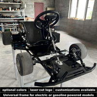 Kart de Carreras de Gasolina de 125 CC y 4 Tiempos, Gokart para Adultos de 8 Litros con Pedales y Estructura de Hierro para Derrapes al Aire Libre