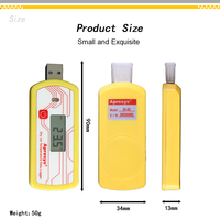Registrador de Datos de Temperatura con Hielo Seco Reutilizable, Puerto USB, Pantalla, Sonda Externa, Material ABS, Modelo PDF-L para Uso Médico