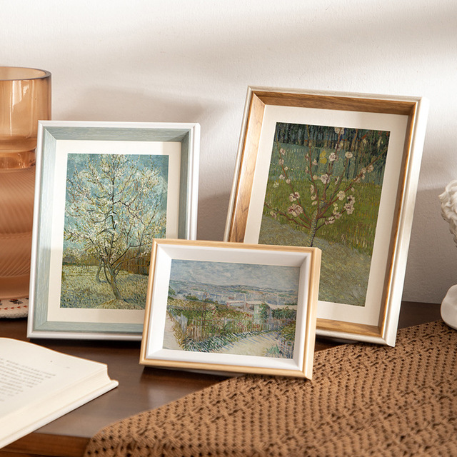Photo Frame 5-10 Inch Classical Color Wood Frames Small Tabletop Display Frame for Picture & Memorabilia