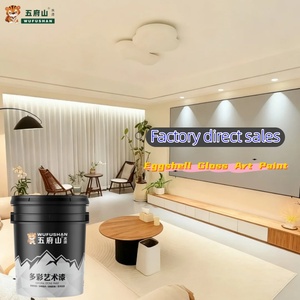 Peinture artistique lavable Wufushan, effet coquille d'œuf, application au rouleau, 0,25 kg/m², peinture intérieure durable anti-moisissure - Product Image 1