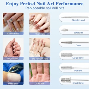 เครื่องเจียรเล็บไร้สายแบบมืออาชีพ 35000 รอบต่อนาที ชาร์จไฟได้ ใช้กับอะคริลิก เจล ขัดเงาเล็บ ทำเล็บมือ - Product Image 3