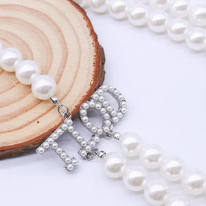 Новое поступление, американское превосходное женское ювелирное изделие, причудливое ожерелье с цепочкой из белого жемчуга 1964 женщин - Product Image 4