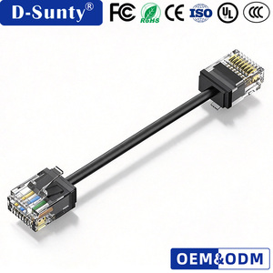 Câble Ethernet Cat6a Ultra Mince Gigabit RJ45 UTP 32AWG en Cuivre Pur, Cordon de Raccordement Réseau, Vente Directe Fabricant - Product Image 1