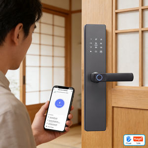 Cerradura Inteligente <span class=keywords><strong>para</strong></span> Puerta de Madera, Compatible con <span class=keywords><strong>WiFi</strong></span> y Ecosistema Tuya, Desbloqueo por Huella Dactilar, Tarjeta IC y Contraseña, Seguridad - Product Image 1