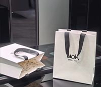 Premium Umweltfreundliche Recycelte Kunstpapier Rechteckige Mini-Tasche mit Individuellem Luxusmarken-Logo für Weihnachtseinkäufe, Laminierung und Prägung