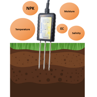 Surveillance en ligne 4G Wifi Lora Lorawan avec panneaux solaires, passerelle IoT sans fil RS485, capteur de nutriments du sol 7 en 1 pour l'agriculture