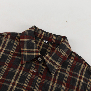 Camicie Vintage Personalizzate all'Ingrosso, <span class=keywords><strong>Camicia</strong></span> <span class=keywords><strong>a</strong></span> <span class=keywords><strong>Quadri</strong></span> da <span class=keywords><strong>Donna</strong></span> in Poliestere e Cotone, Manica Lunga per l'Autunno - Product Image 6