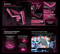 Teclado ATK RS6 Ultra 65% de Aluminio con Efecto Hall, 0.001mm RT, 8k Hz Polling, Hot Swap, RGB, Cableado, para Juegos