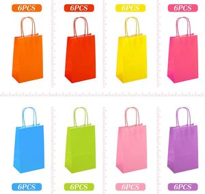 40 Bolsas de Papel Kraft para Regalos, 10 Colores, Bolsas Pequeñas para Regalos al por Mayor con Asas, Bolsas de Regalos para Fiestas Infantiles, Celebraciones, Ba - Product Image 4