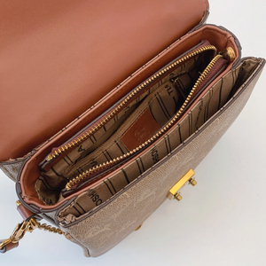 กระเป๋าถือทรงสี่เหลี่ยมสำหรับสุภาพสตรี บุด้วยเส้นใยโพลีเอสเตอร์ พร้อมตกแต่งด้วยโซ่ ราคา 226 - Product Image 2