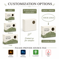 Boîte en carton blanc imprimée avec un motif personnalisé, emballage en papier écologique, carton pour savon artisanal