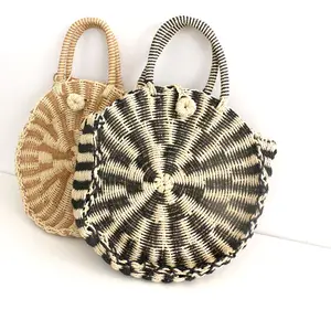 wholesale Round hand straw bag new arrival straw beach bag traditional straw bag