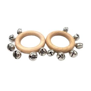Wholesale Factory OEM Custom Wooden Round Hand Bell,Bell instrument Orff Percussion Shaking Bell Custom Logo Available - Product Image 2
