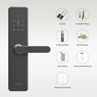Locstar ANSI Mortise Elektronisches Zimmerkarten-Digitalschloss mit Passwort und TTlock für Hotels, Smart Door Lock mit Managementsoftware-System
