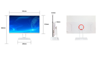 Moniteur d'ordinateur de bureau LCD 22 pouces à prix avantageux, fabriqué en usine OEM, avec fréquence de rafraîchissement de 75 Hz pour ordinateurs de bureau AIO